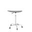 Table de bureau à hauteur réglable en verre trempé transparent avec roues verrouillables (plage réglable de 24,2 po à 32,7 po)-1239866340
