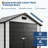 6x4 ft Outdoor Resin Storage Shed with Floor, Lockable Door & Window, Sloping Roof-124944566