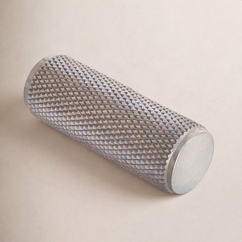 Texture 1/2" Diameter Solid Brass Peg Knob, Brushed Nickel
