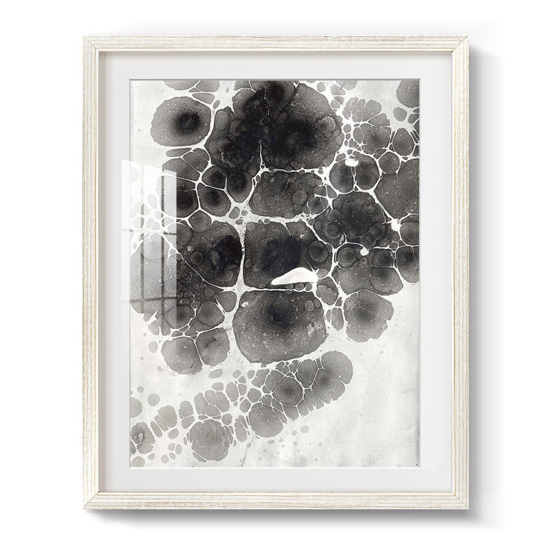 Marbrage - impression encadrée, Blanc, H 28,5 po x l 20,5 po