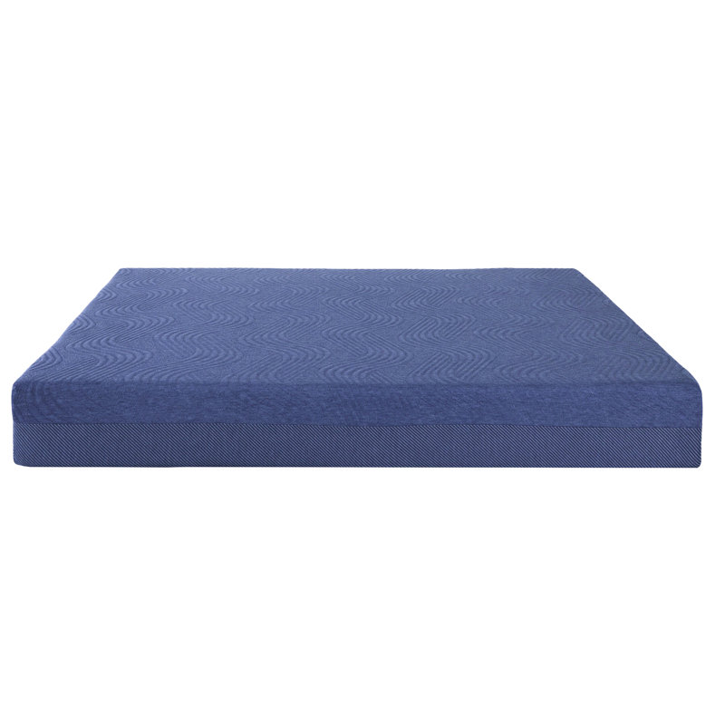 Matelas très grand en mousse de 10 pouces, teinte bleue, housse super douce, mémoire D2.5, tissu roulé et version, Sanction