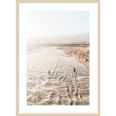 Santa Monica Beach by Henrike Schenk Wood Framed Wall Art Print
