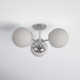 Deniaud 3 Light Glass Semi Flush Mount