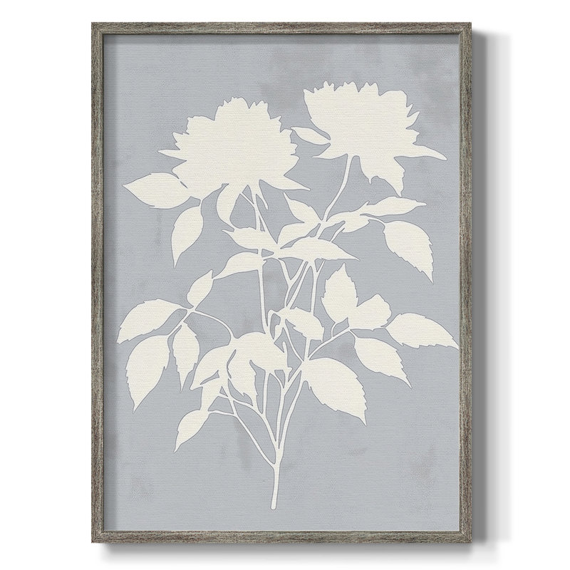 Reproduction encadrée FLORAL Series dxciv - bois massif, H 11 po x l 9 po