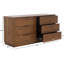Commode double horizontale en bois d'hévéa à 6 tiroirs Tahani-1769863773