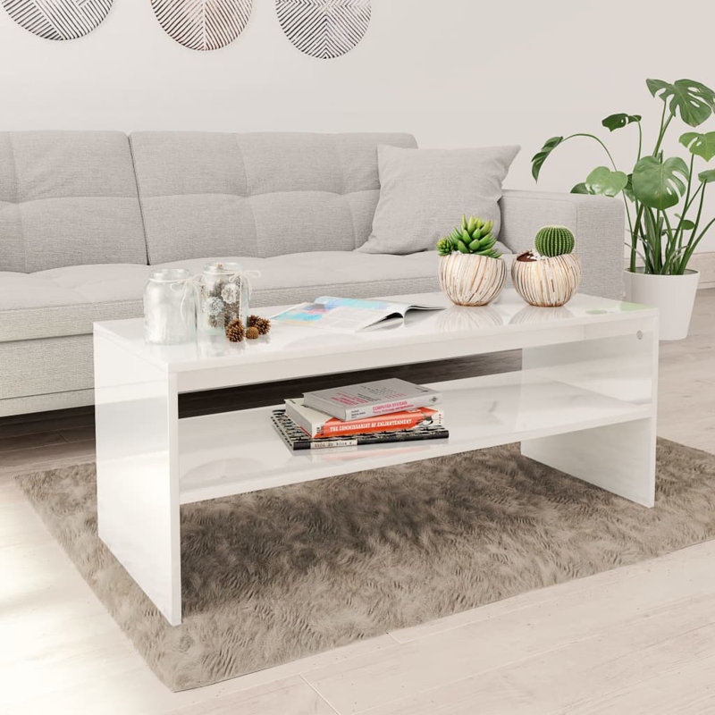 Abell Coffee Table with Storage, White Wash