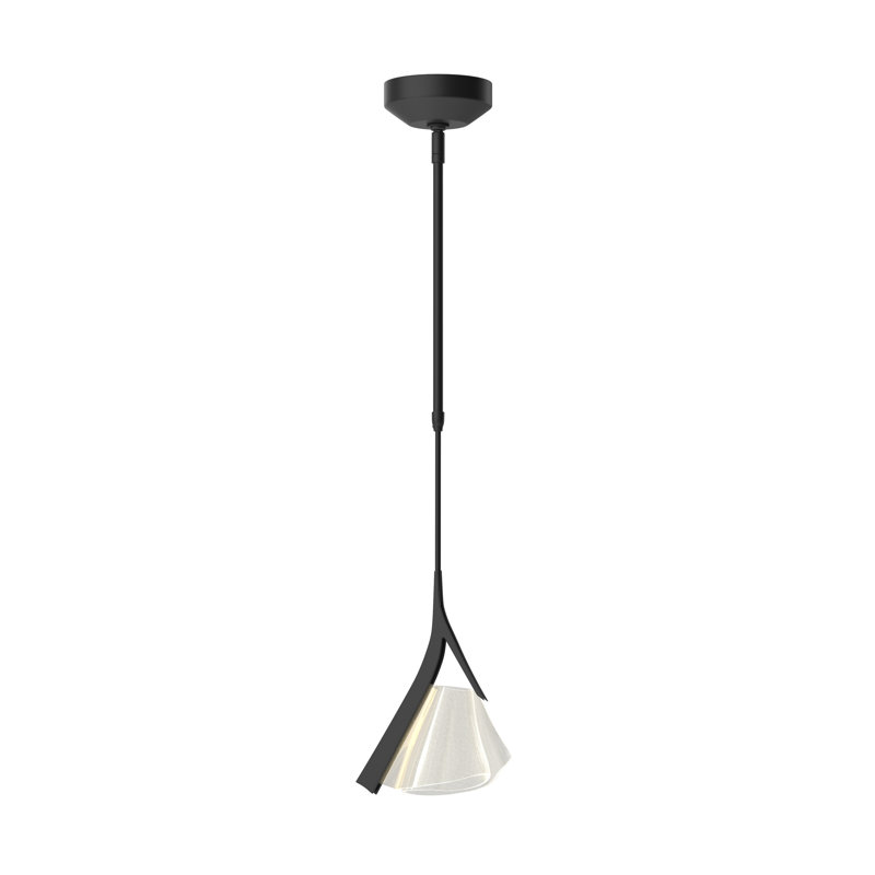 Luminaire suspendu simple à 1 lumière Mobius, Noir
