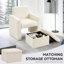 Chaise d'appoint rembourrée avec repose-pieds avec rangement-1499218400