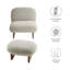 Ensemble de fauteuil d'appoint et repose-pieds en tissu Loyal Boucle-104318334-104318335