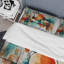 Ensemble de housse de couette orange en microfibre / polyester-401852285