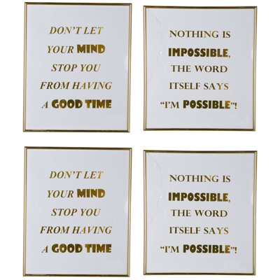 " Mindful Saying " 4 - Pieces