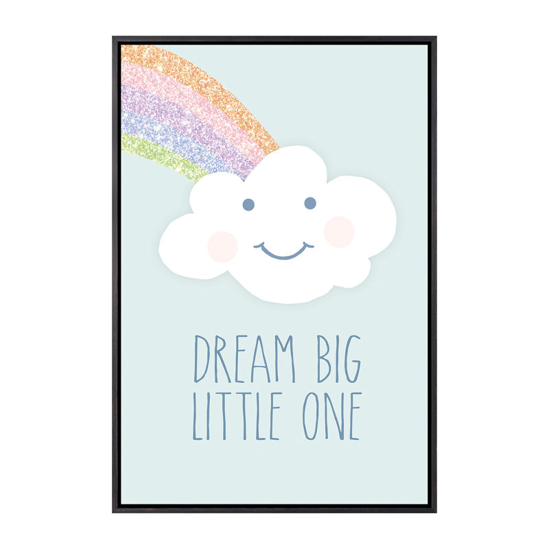 Art de rêve big little, H 26 po x l 18 po x P 1,5 po, Toile avec cadre noir patiné