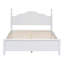 Structure de lit double en bois pleine grandeur, lit plateforme de style rétro avec support en lattes de bois-2077780965-2077780970