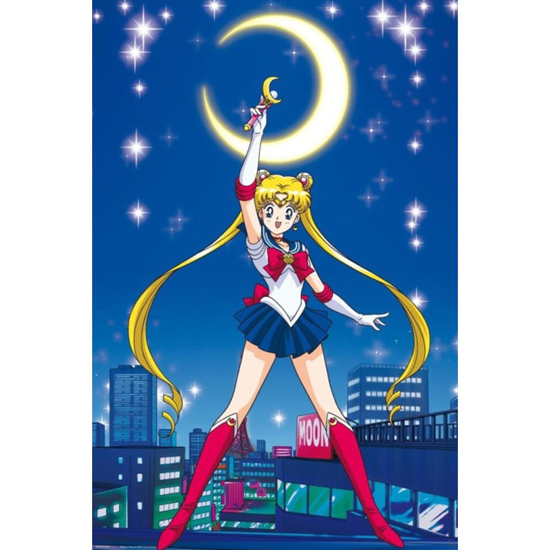  Officiellement sous licence Sailor Moon - affiche d'art 24 x 36 pouces Sailor Moon - reproduction décorative - papier affiche - prêt à encadrer