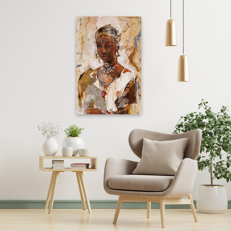 Tranquillité n ° 1 - Art figuratif multicultural, H 36 po x l 24 po