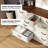 Gracie Oaks White Rustic 9-Drawer Farmhouse Dresser (52" Wide)-581965020