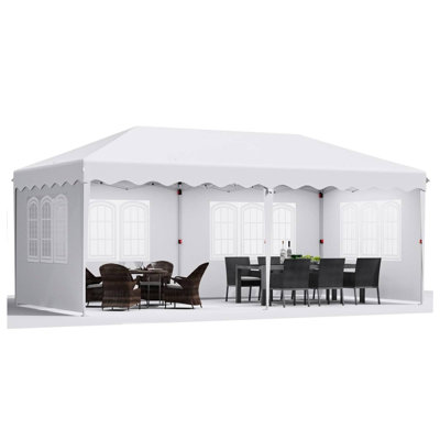 9 Ft. W x 18 Ft. D Metal Pop-Up Party Tent