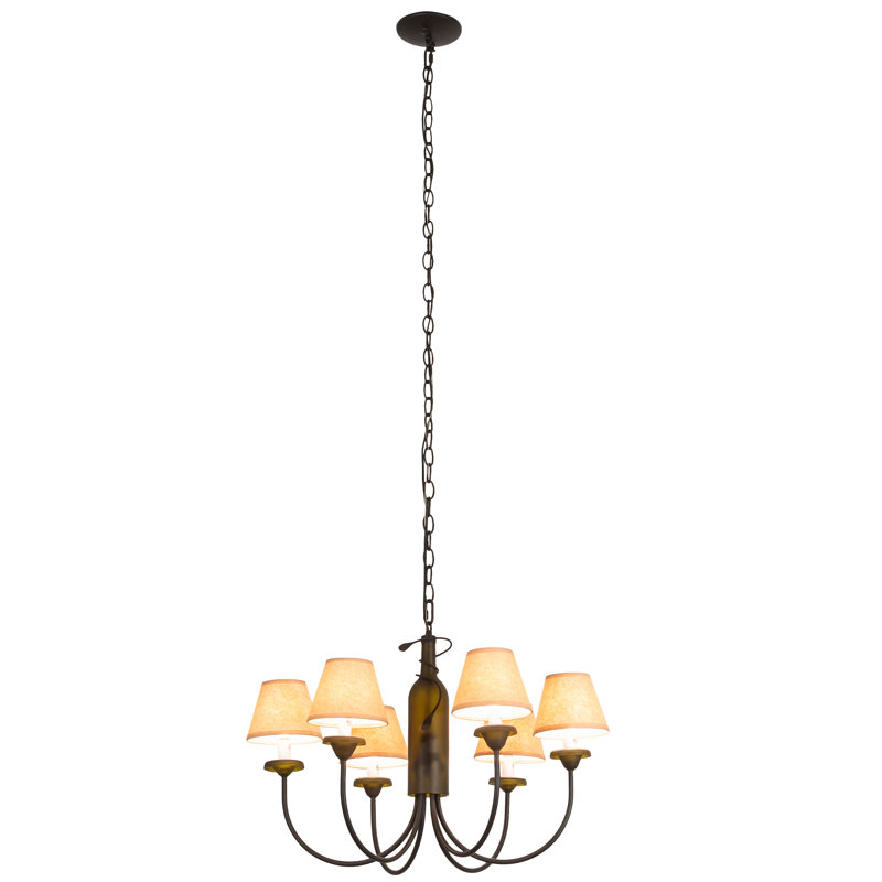 Lustree classique 6 lumières ombrées Ploeger