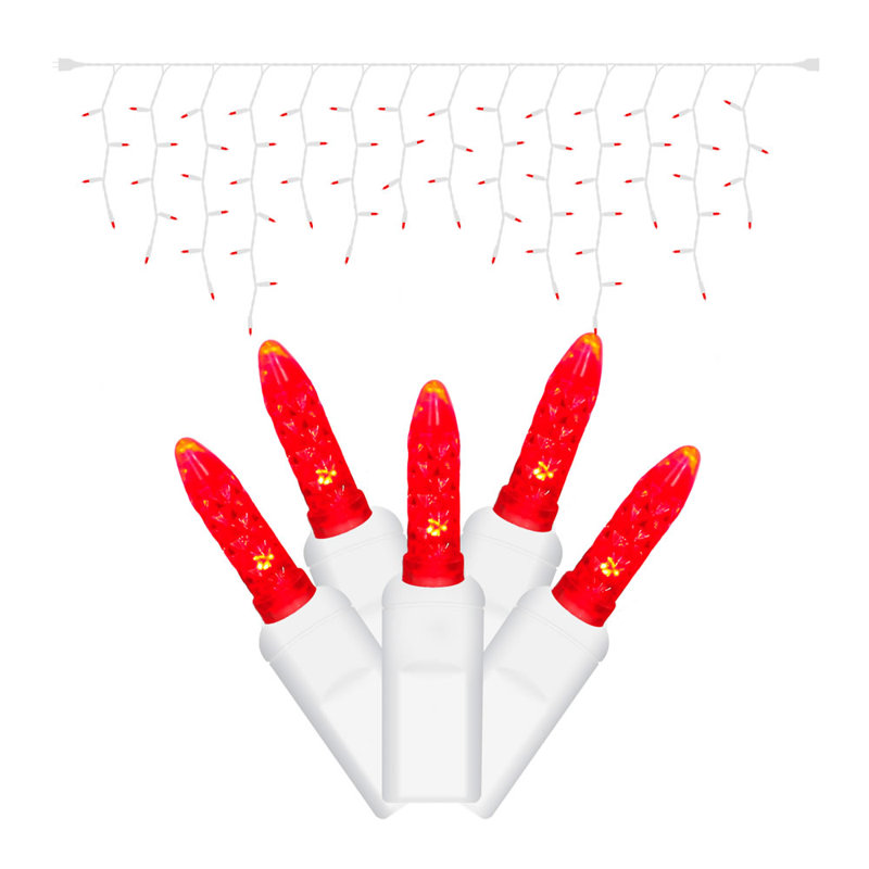 70 lumières de Noël glaçons, 21" H x 2" W x 108" D, Rouge