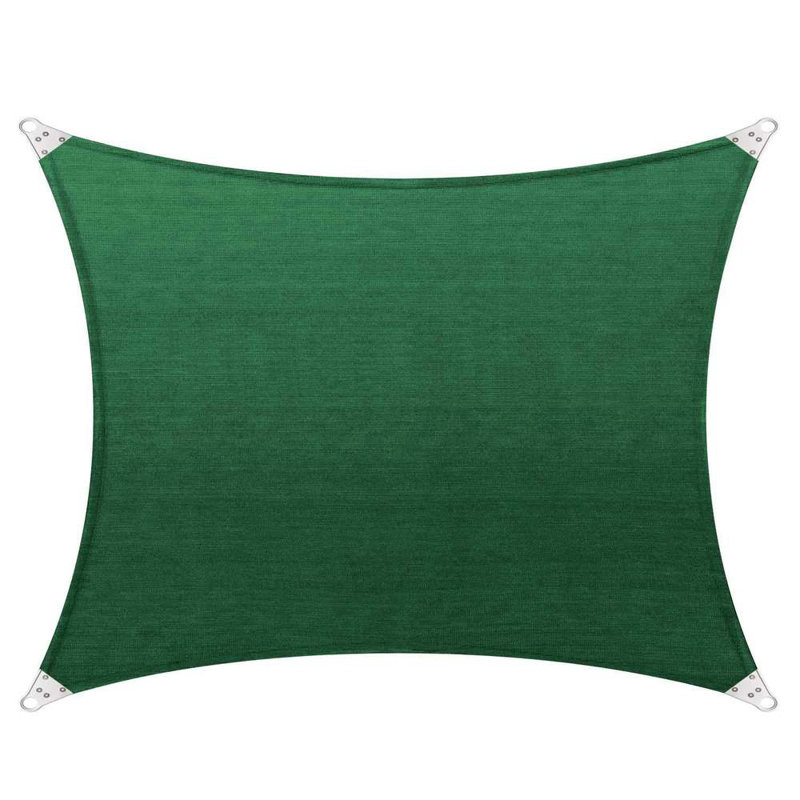 Reinforced Super Ring 15' X 30' Rectangle Shade Sail, Green