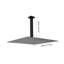 Pomme de douche 16 po noir mat