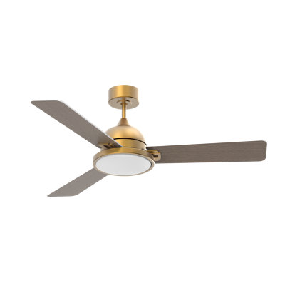 Ventilateur de plafond 52 po avec lumière, conception exclusive brevetée à installation rapide, pales à double face