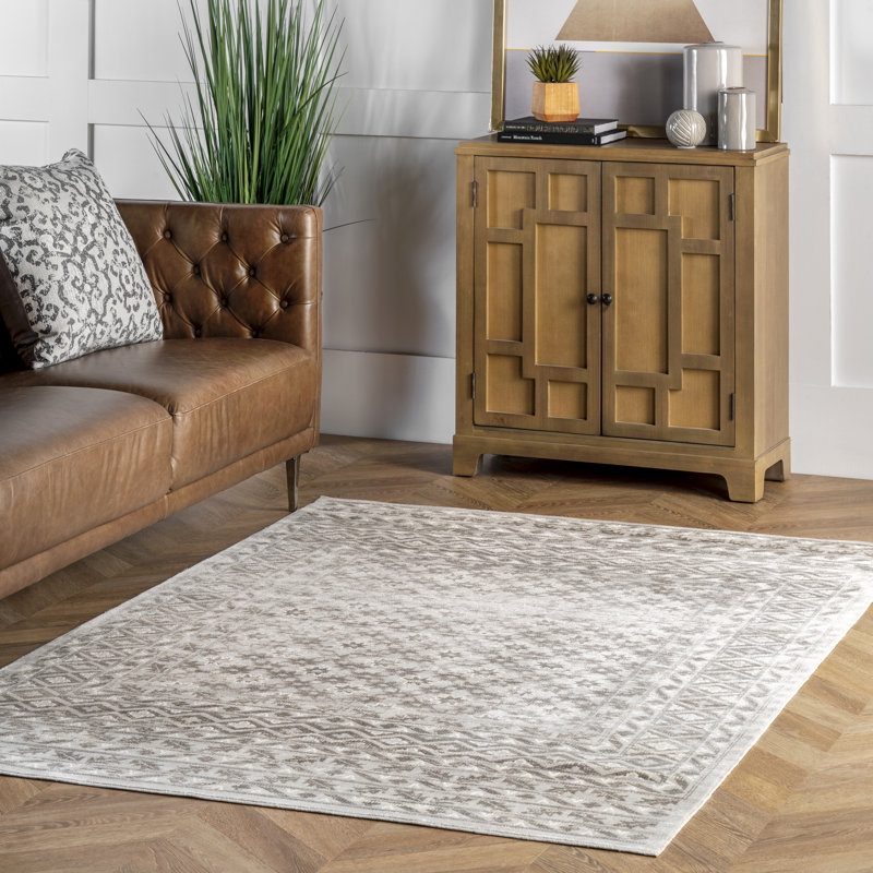Beige sud-ouest Tapis décoratif, Rectangle 4 pi x 6 pi