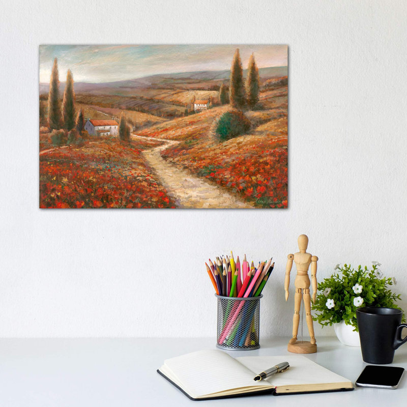 Fields Of Color by Ruane Manning - Wrapped Canvas Painting, 20.32 cm H x 30.48 cm W