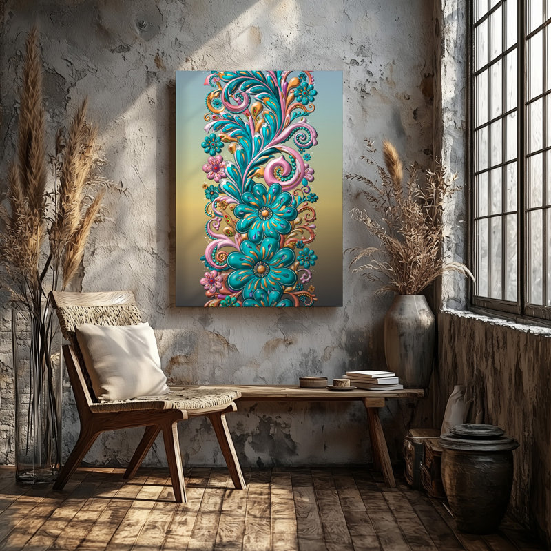 Reproduction d'art sur toile, "Kailidoscope of Colors", H 30 po x l 30 po