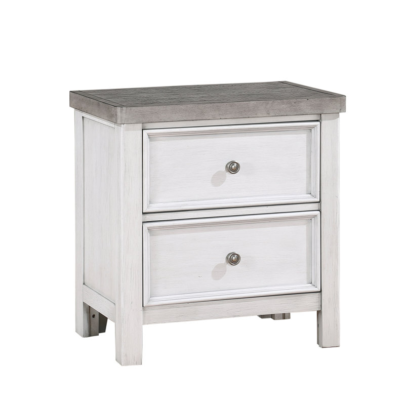 Table de chevet 1Pc avec 2 tiroirs, meubles en bois de conception classique