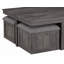 Table basse 38 po en bois rustique avec tabourets de rangement Moseberg-598878507