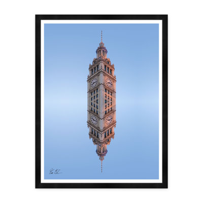 Wrigley Tower Reflection Print by Tim Klein
