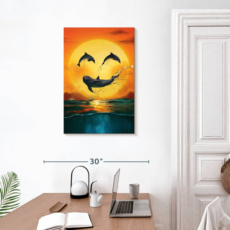 Brampt Dolphin Emoji, 30" H x 20" W