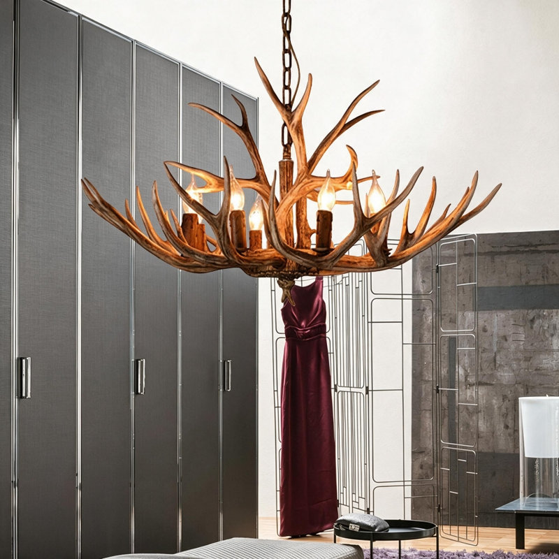 Candle Antler Chandelier Lights