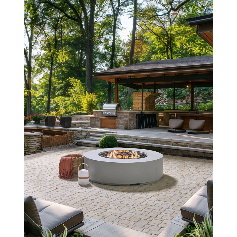 Round Concrete Propane Fire Pit