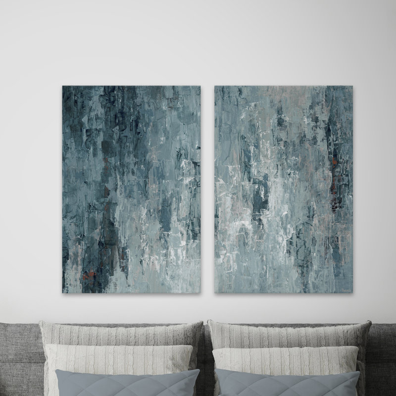 « tainted blues foncé », une image multi-pièces sur toile, H 12 po x l 8 po x P 1,5 po
