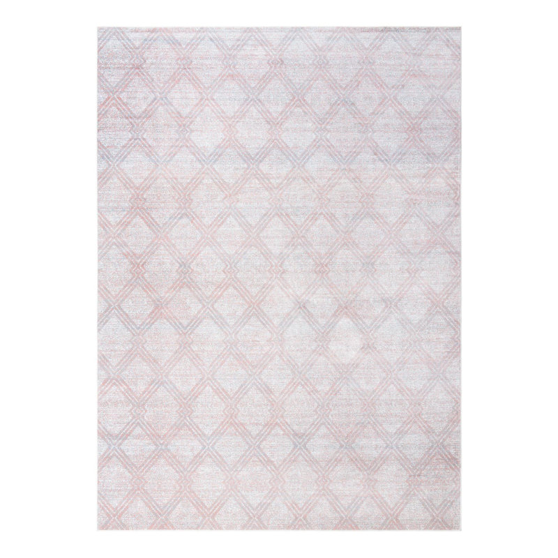Tapis Langley Street® Modern Trellis Massie, Rectangle 9 pi x 12 pi, Pink
