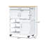 Îlot de cuisine sur roulettes avec chariot à vin HOMcom