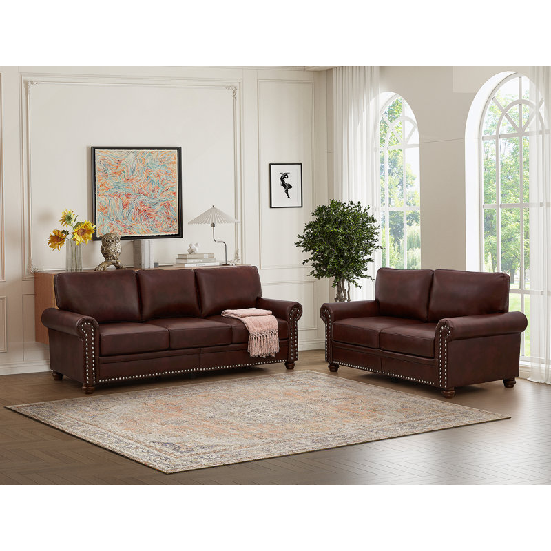 Canapé modulaire 2 + 3 avec rangement, Bourgogne