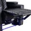 Fauteuil inclinable électrique de 35,4 po de large Airy en cuir avec port USB et porte-gobelets (ensemble de 5)