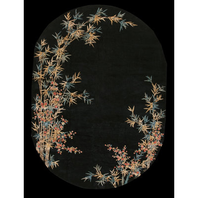 Tapis chinois noir antique Artistic Art Deco