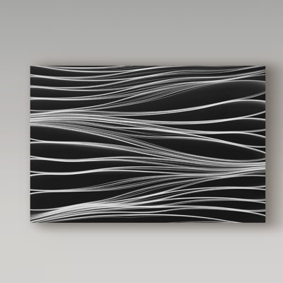 Art mural sur toile tendue - "Giedre T 'jouant avec du papier I" pour décoration de salon, de chambre à coucher ou de bureau - 30 x 47