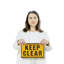 Plaque en plastique Keep Clear Street (paquet de 2) 8 po x 12 po