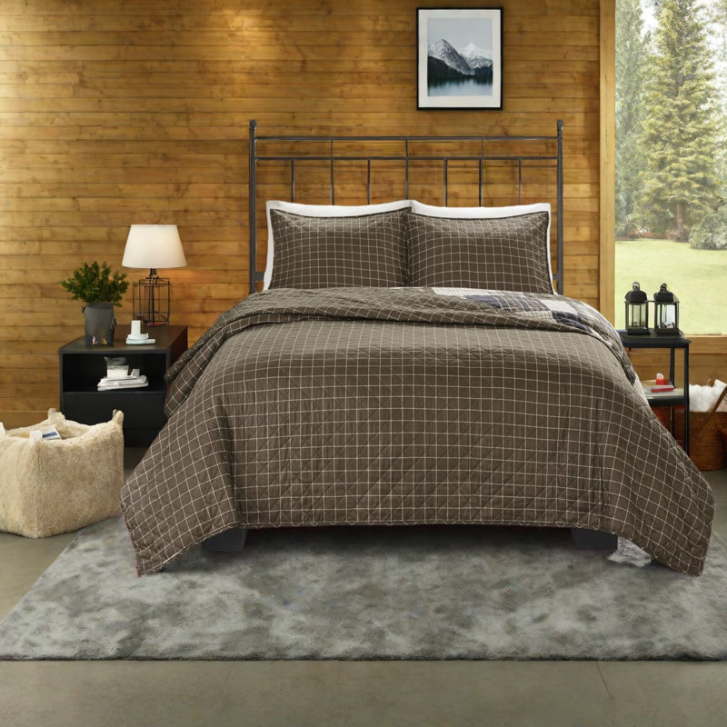 Reversible Microfiber Bedding Sets, Rustic Lodge Style, Full