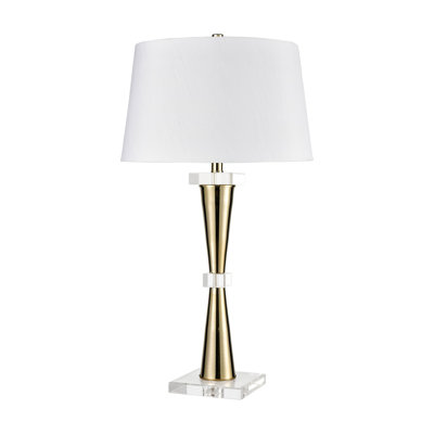 Lampe de table 1 lumière Brandt 32 po de haut - Doré