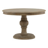 47" Mango Solid Wood Pedestal Dining Table