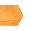 Élégant pouf orange, structure en bois massif, 22,4 po x 17,7 po x 17,7 po | Tissu 100% polyester facile à nettoyer, mousse 32% pour plus de confort | Parfait pour le salon et la chambre à coucher, conception moderne avec pieds en bois durables-1510334002