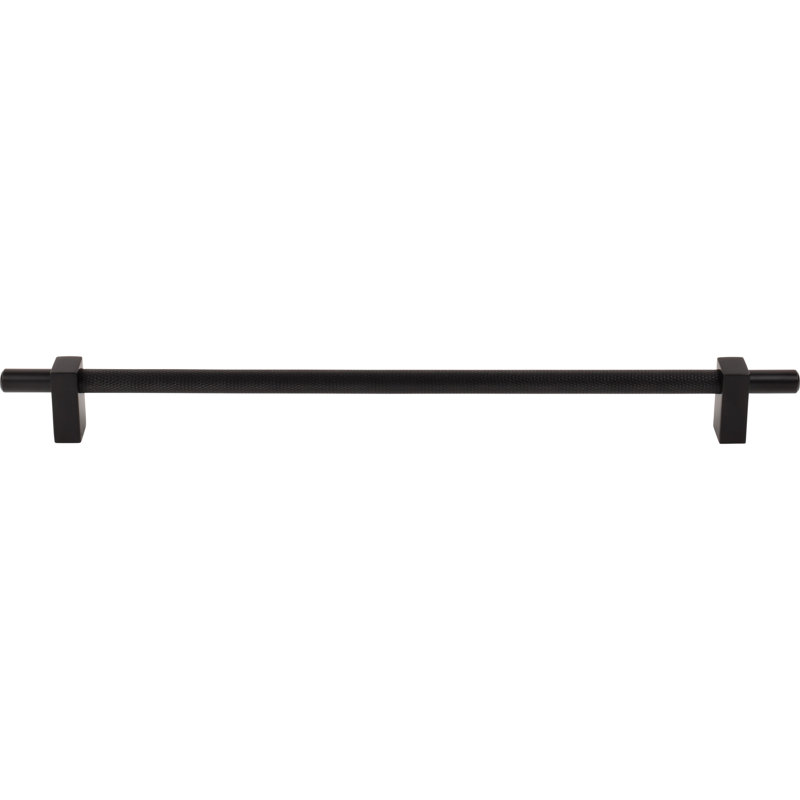 Larkin 3 Knurled Center Bar Pull, 6 5/16", Matte Black