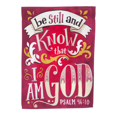 Drapeau de jardin psalm en polyester 18 x 12,5 po