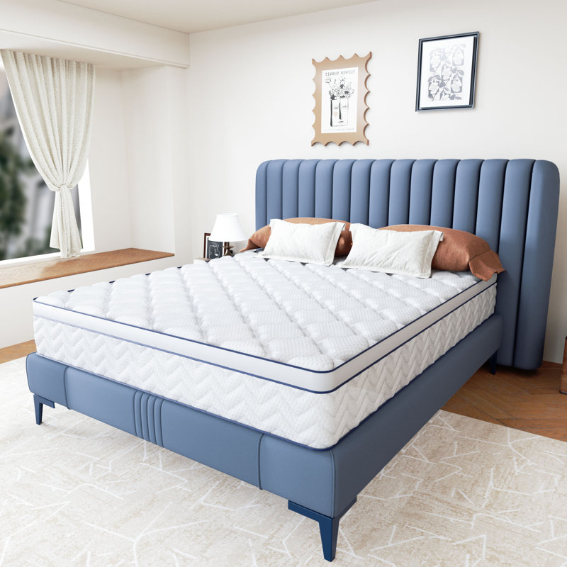 10"/12"/14" Medium Cooling Gel Memory Foam Hybrid Mattress In A Box, Twin, 12"